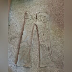 Abercrombie Low Waisted Beige Flare Pants